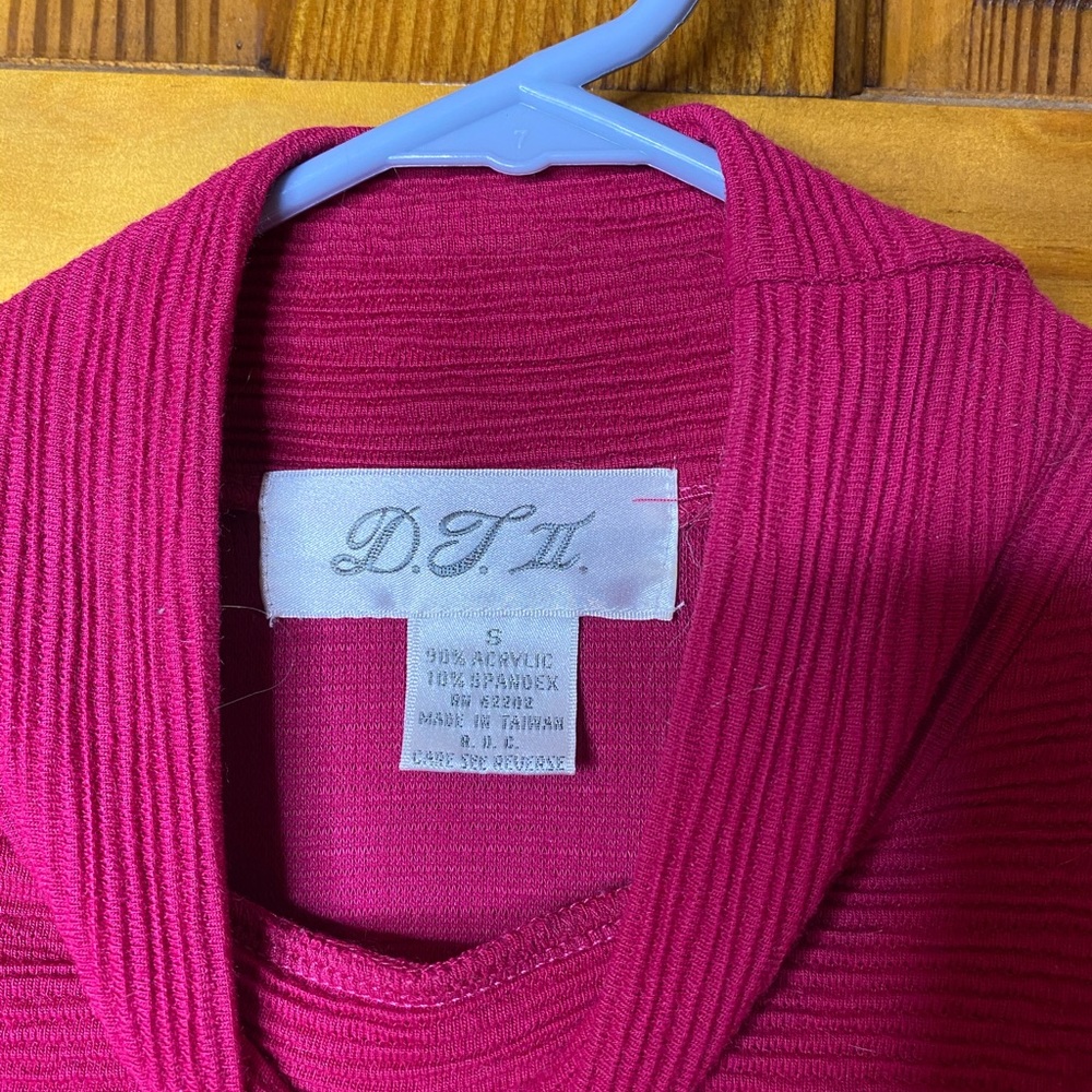 VINTAGE 80’s Bodycon Dress- Small Fuchsia - Picture 2 of 2
